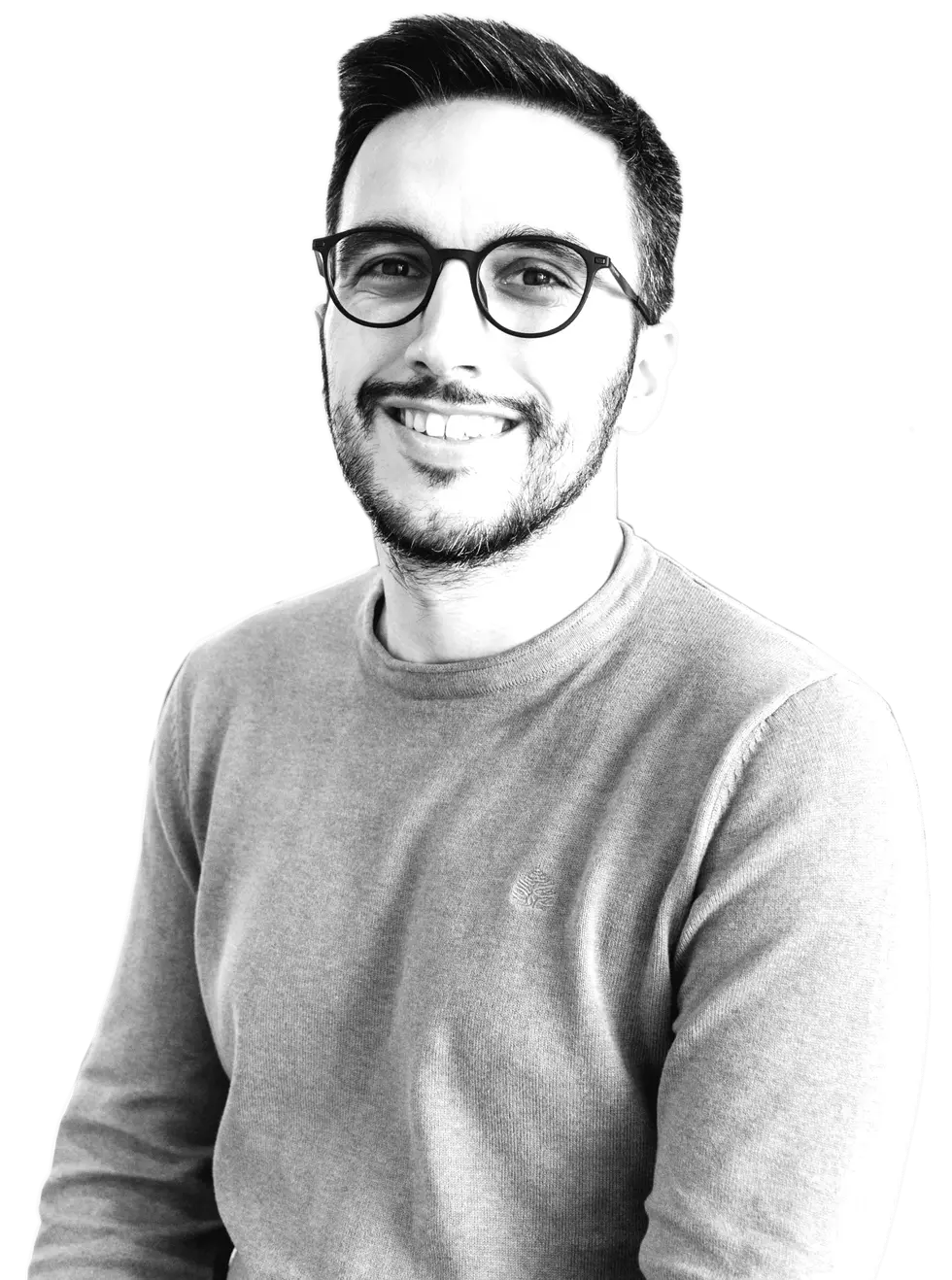 Warm and friendly developer smiling at camera