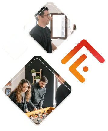 Employees having fun at the office