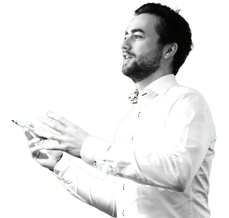 Product Consultant giving a presentation