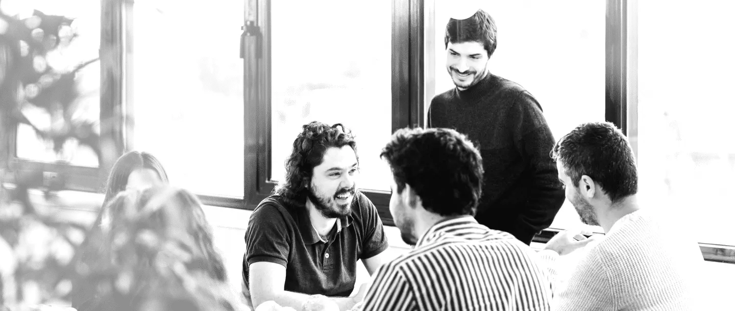 Collaborative team working together